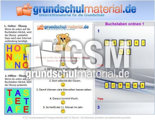 Buchstaben ordnen 1.7z